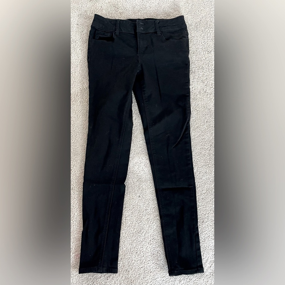 Black jeans from the juniors department, size 16